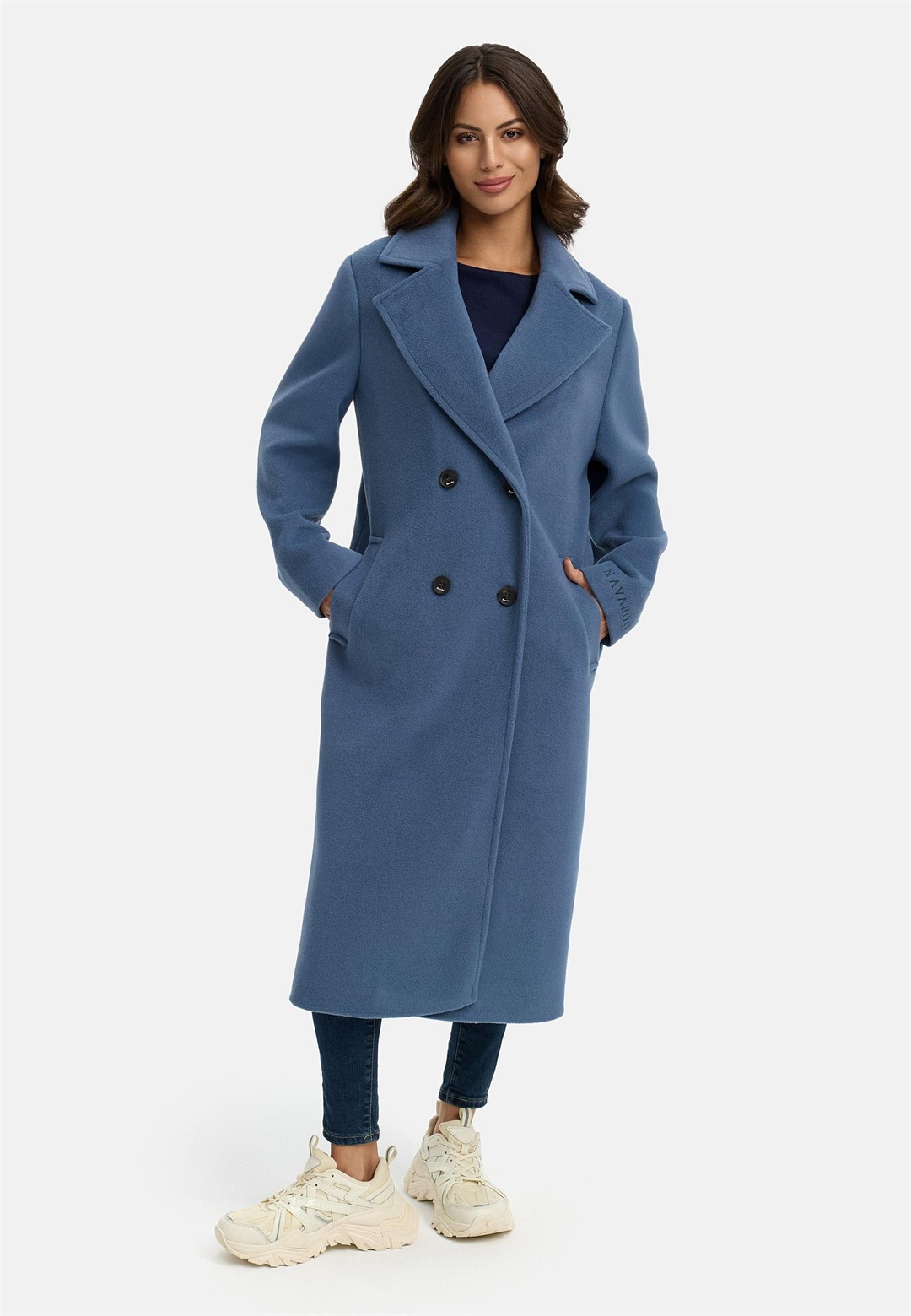 Navahoo STERNLEIN 14 - Klassischer Mantel - dusty blue/blaugrau