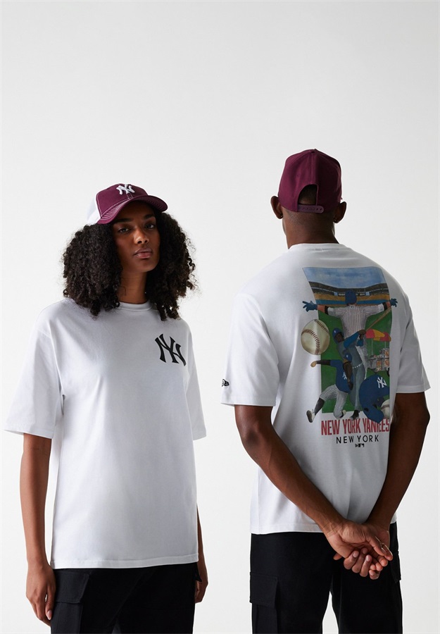 New Era BASEBALL GRAPHIC TEE UNISEX - T-Shirt print - white/weiß