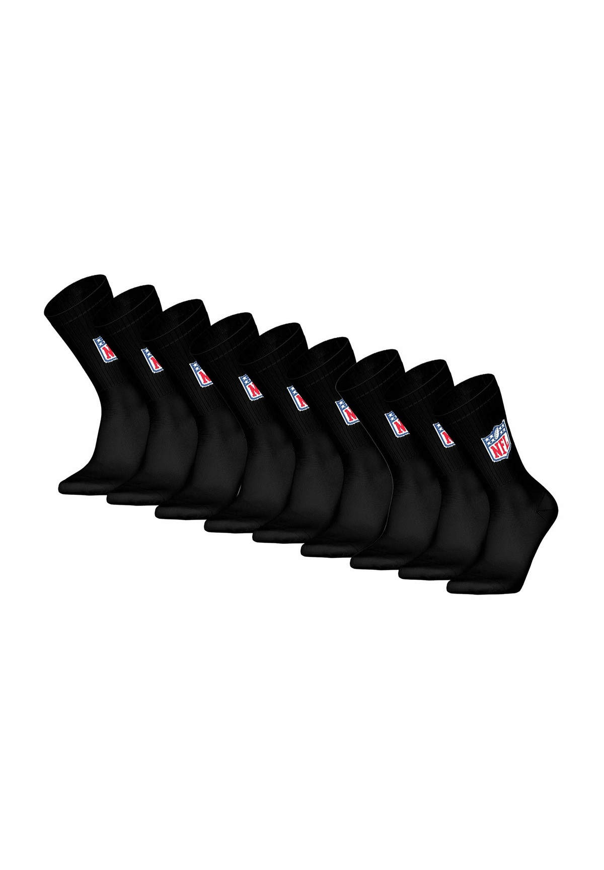 NFL UNISEX 9ER PACK - SHIELD CREW LOGO - Socken - schwarz