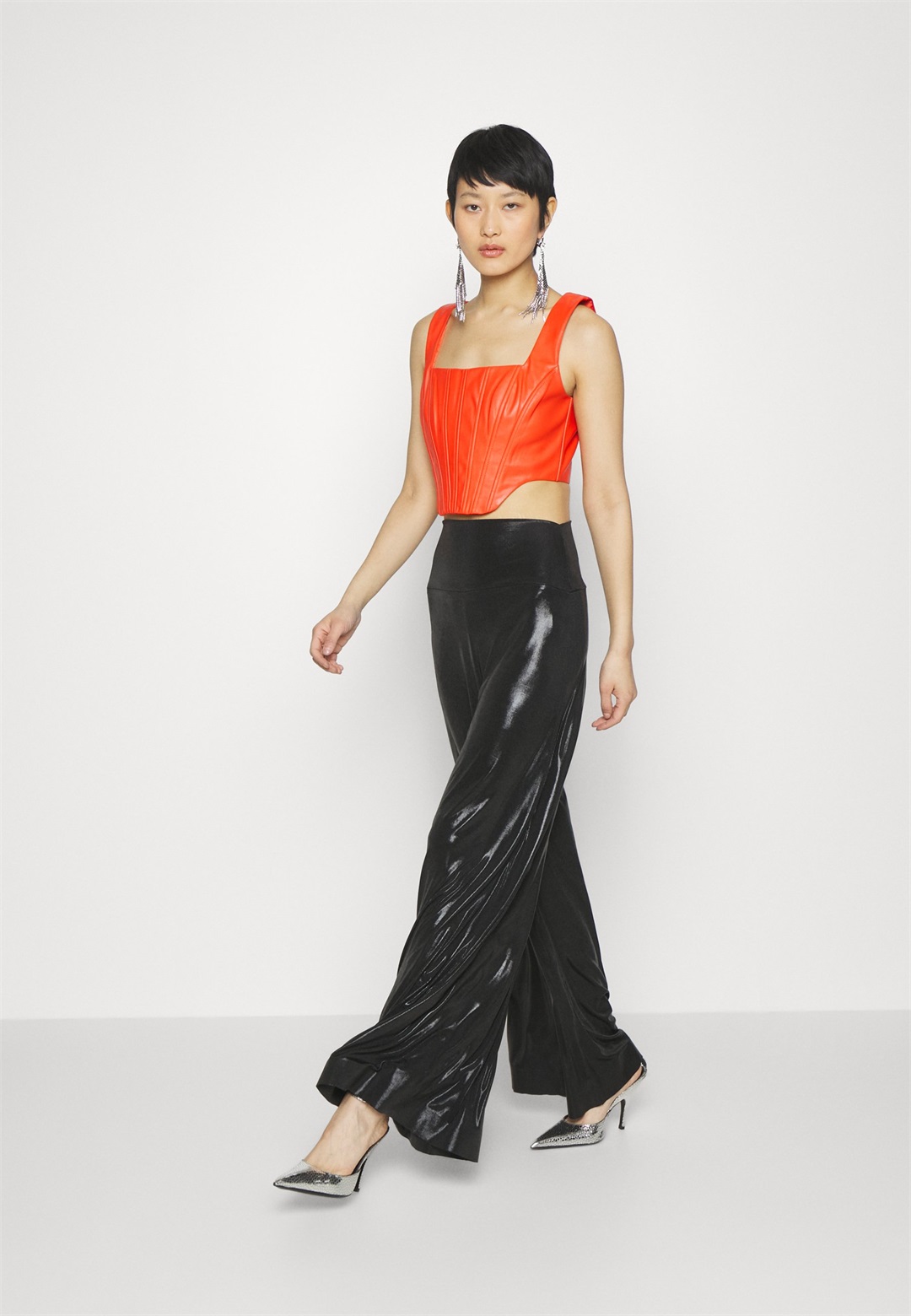 Norma Kamali ELEPHANT PANT - Stoffhose - black/schwarz