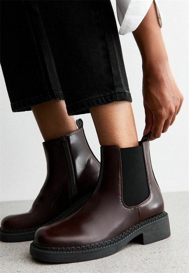 New Look Ankle Boot - rust/braun