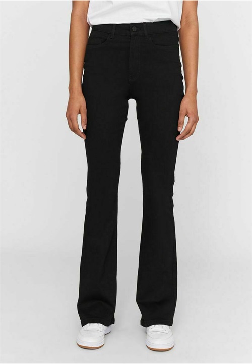 Noisy May NMSALLIE - Jeans Bootcut - black/dark-blue denim