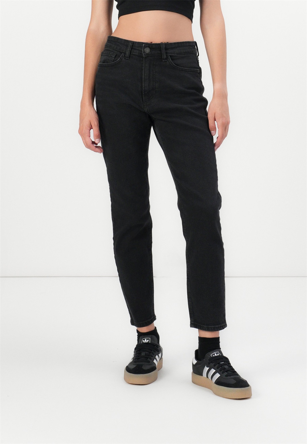 Noisy May NMMONI ANK - Jeans Relaxed Fit - black denim
