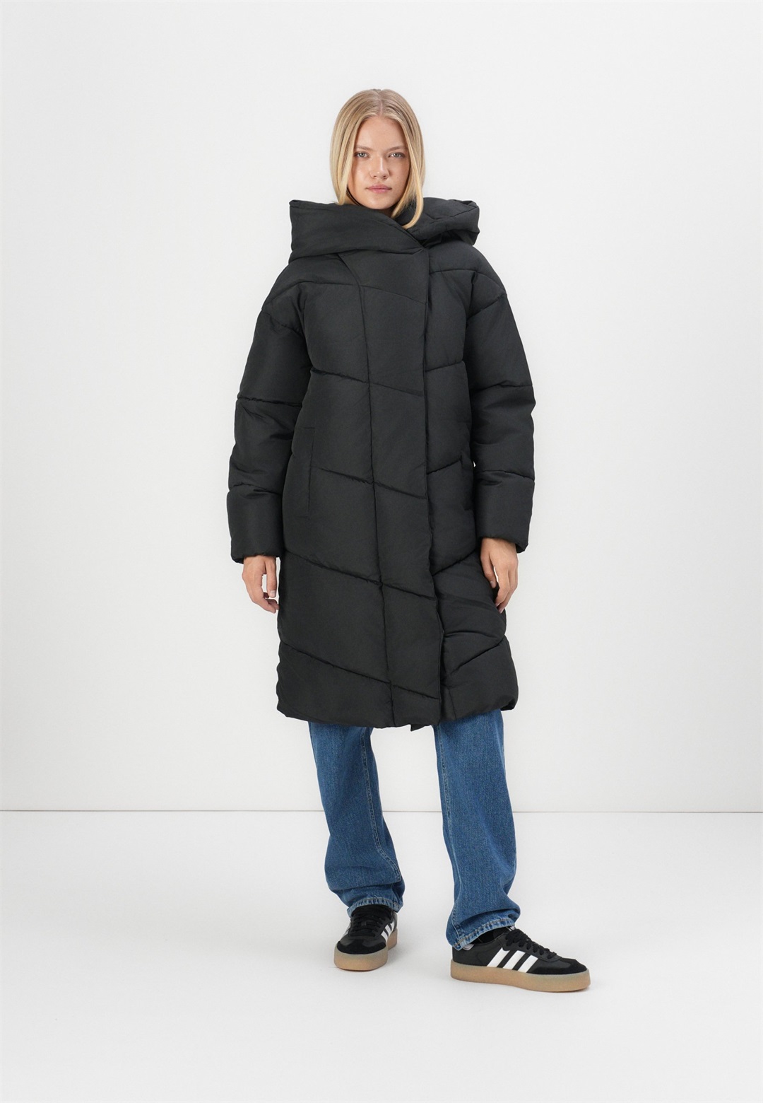 Noisy May NMNEW TALLY LONG - Wintermantel - black/schwarz