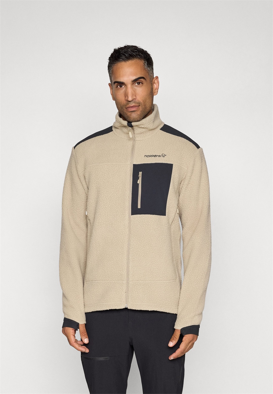Norrøna TROLLVEGGEN JACKET - Fleecejacke - winter twig/beige