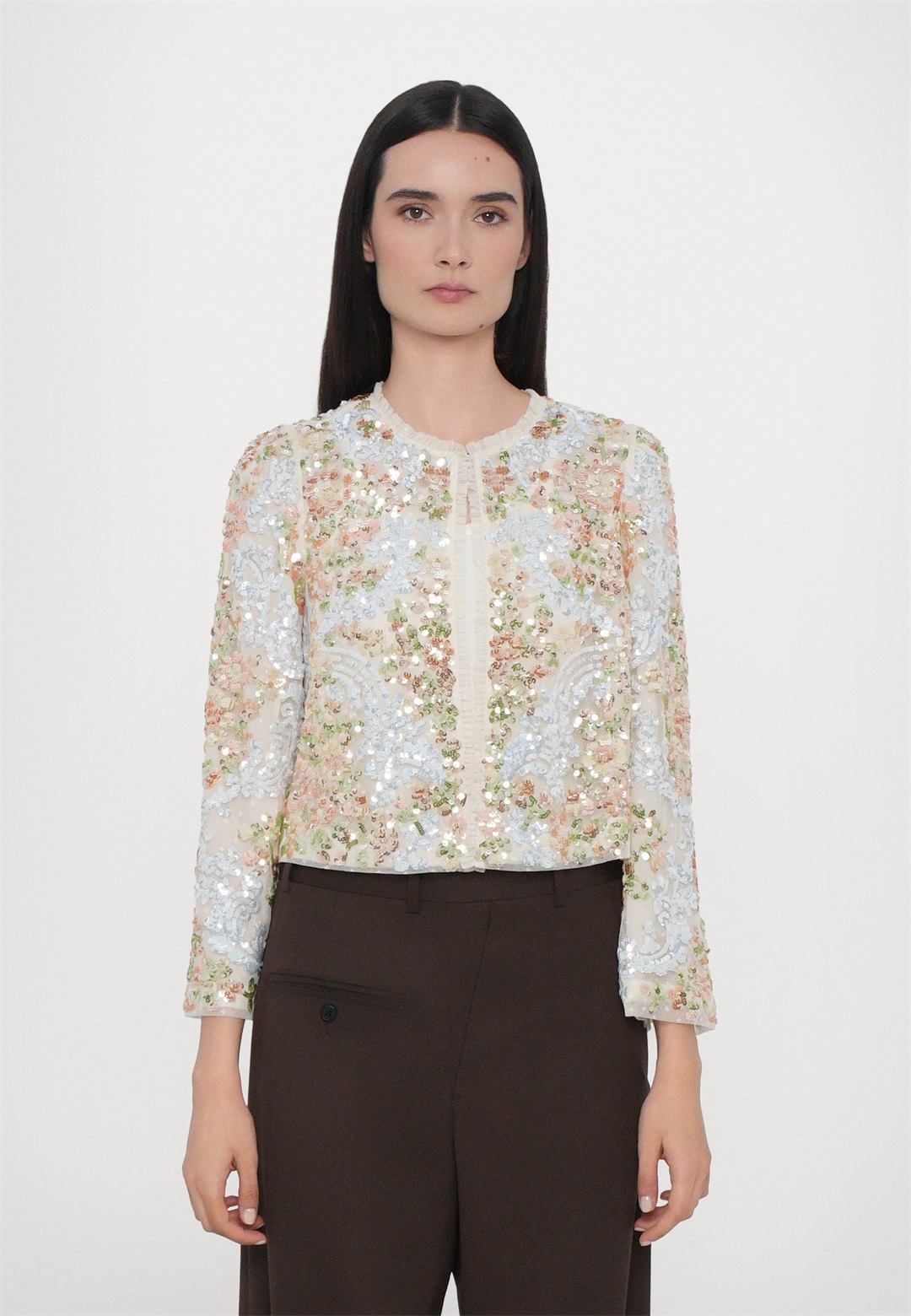 Needle & Thread BAROQUE FLORAL JACKET - Blazer - cream/offwhite