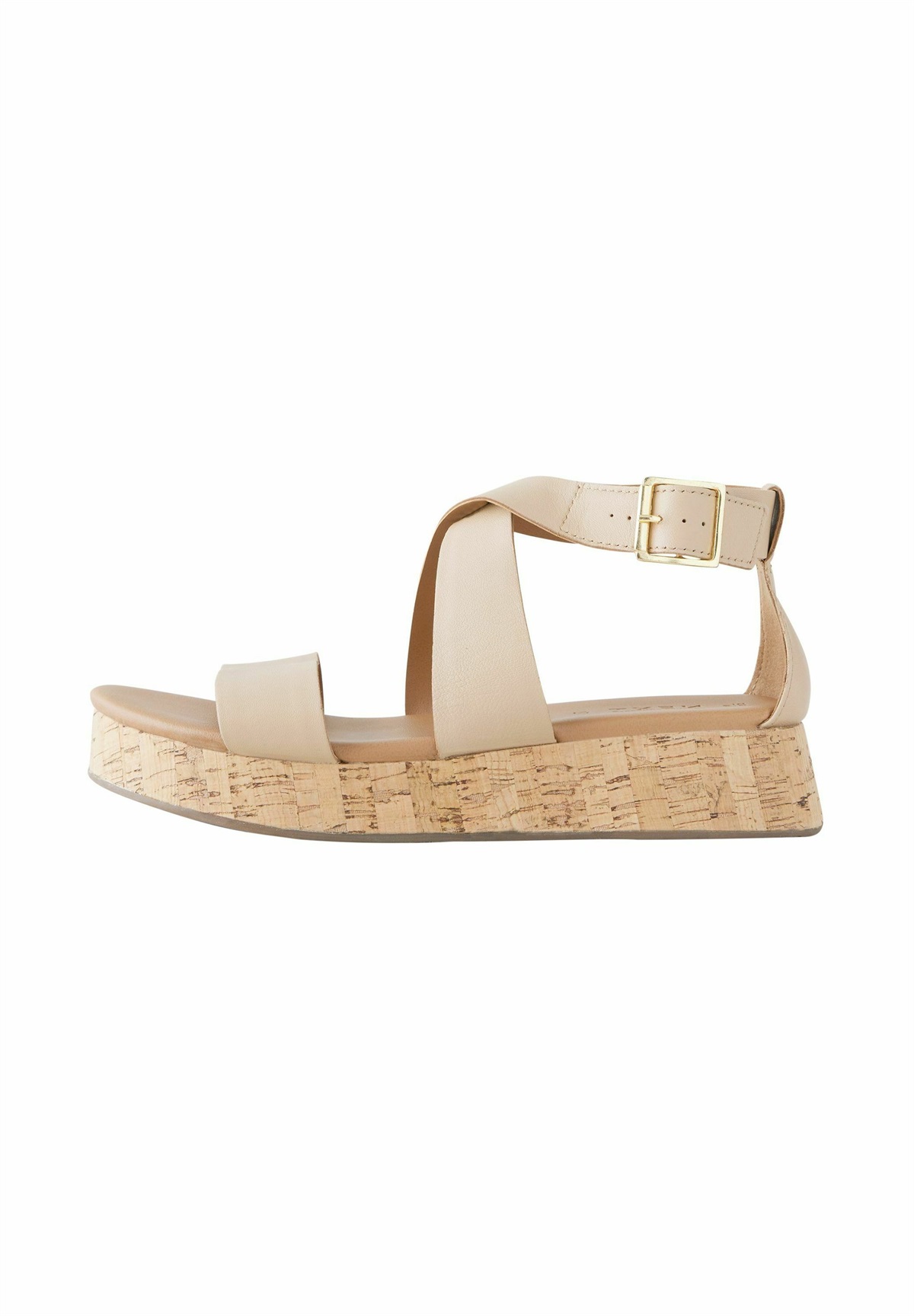 Next STANDARD WIDE FIT FOREVER COMFORT CHUNKY - Plateausandalette - mottled beige/beige-meliert
