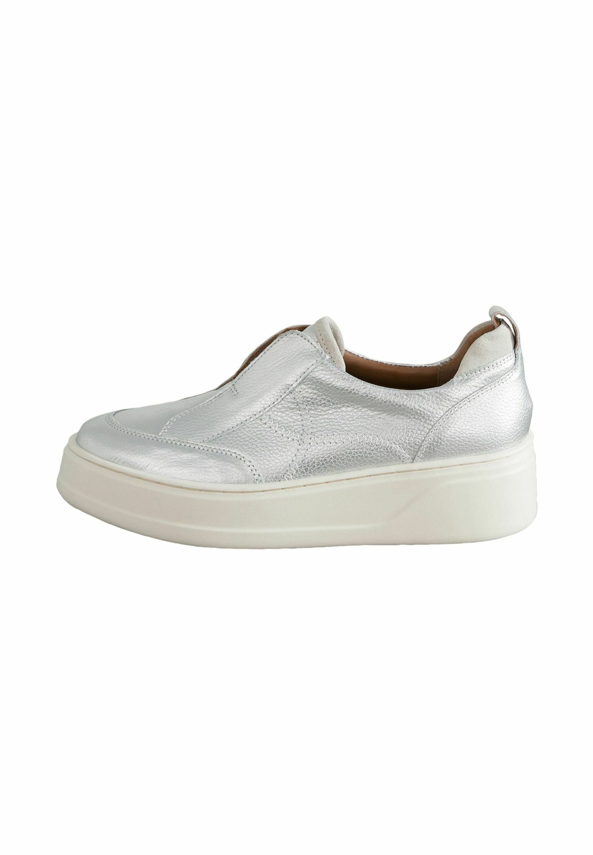 Next REGULAR FIT SLIP ON SIGNATURE FOREVER COMFORT® CHUNKY WEDGE PLATFORM - Slipper - silver/silberfarben