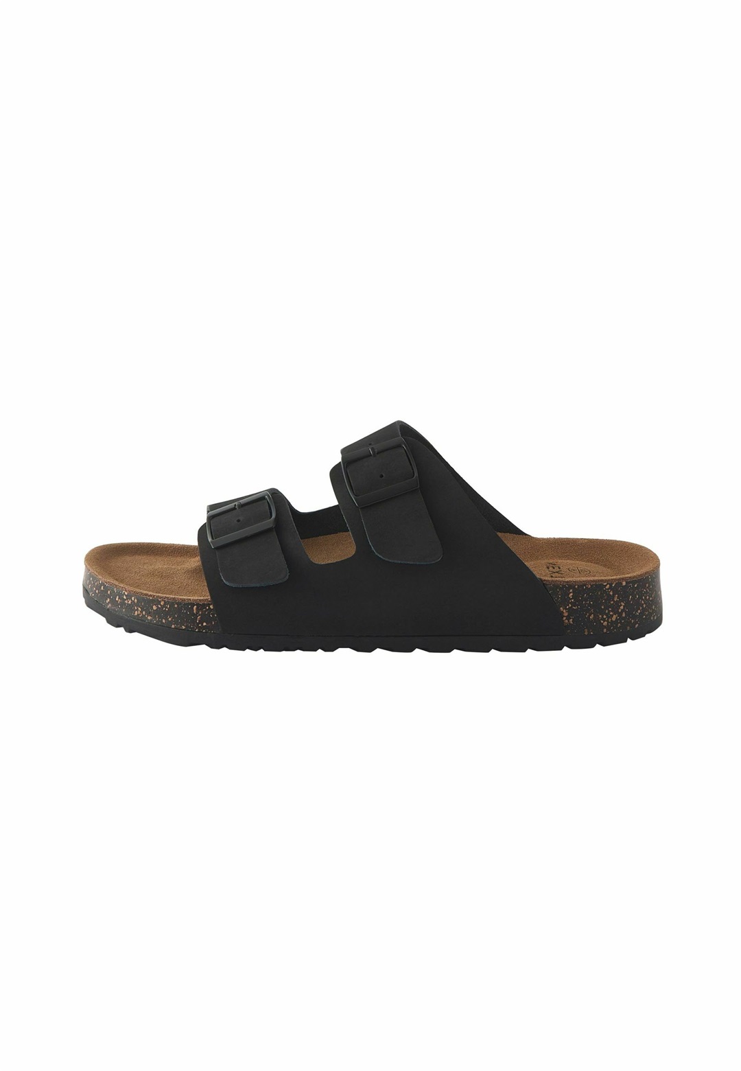 Next DOUBLE STRAP STANDARD - Pantolette flach - mottled black/schwarz meliert