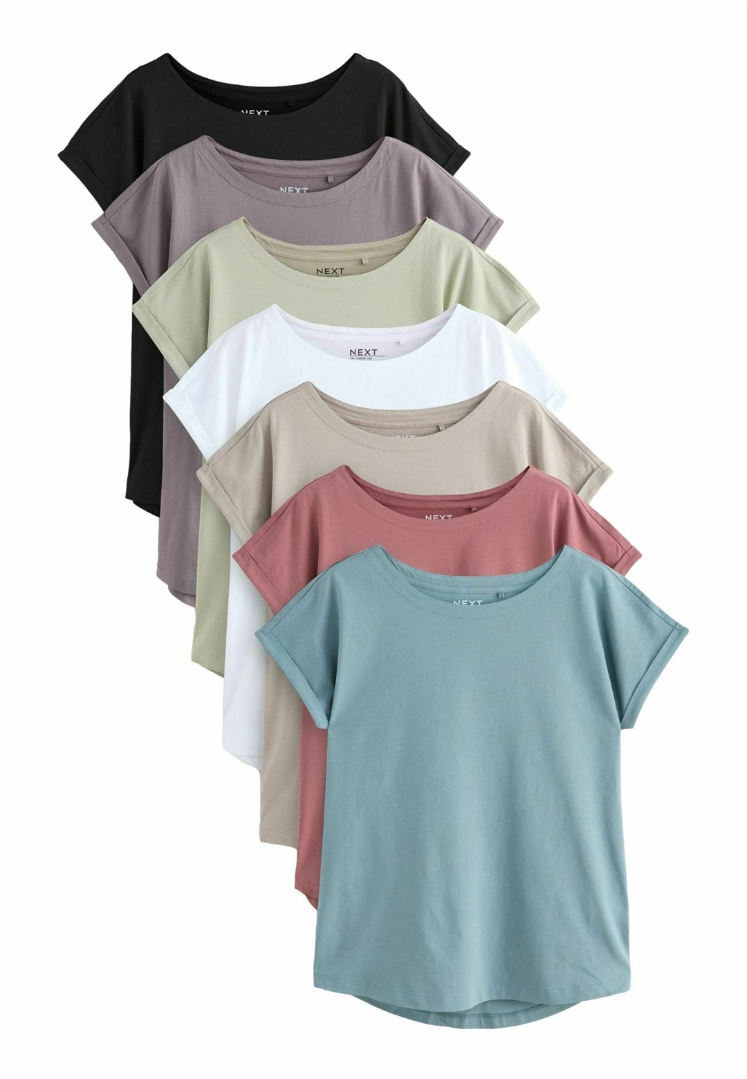 Next REGULAR FIT 7 PACK - T-Shirt basic - multi/schwarz