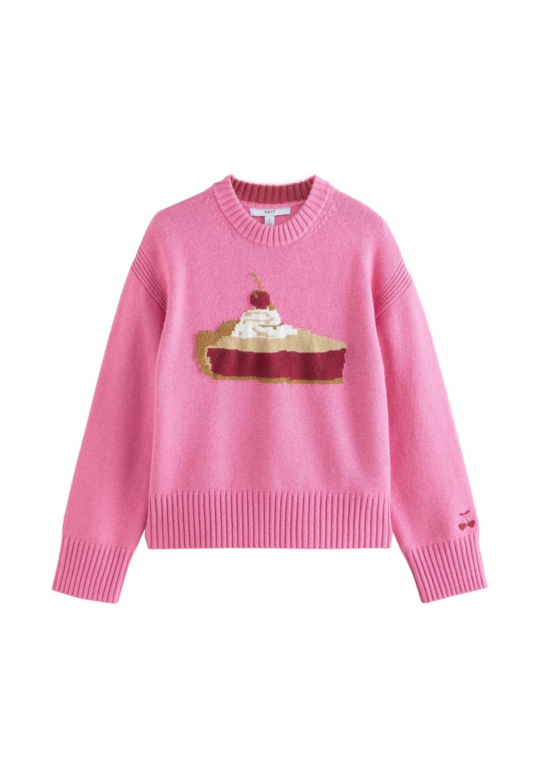 Next Strickpullover - bright pink pie graphic/pink