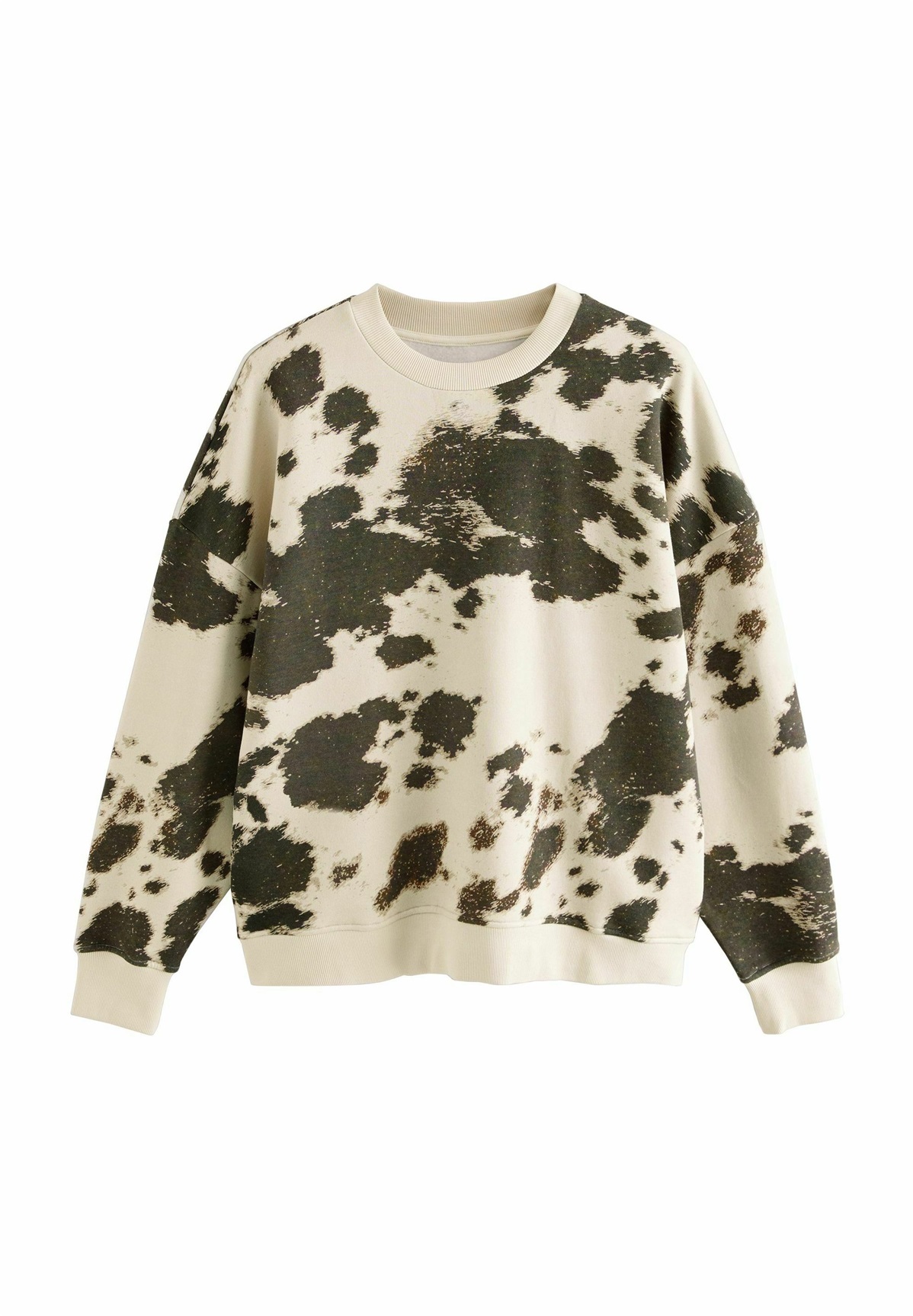 Next ALL-OVER PRINT CREW NECK - Sweatshirt - chocolate cow/beige