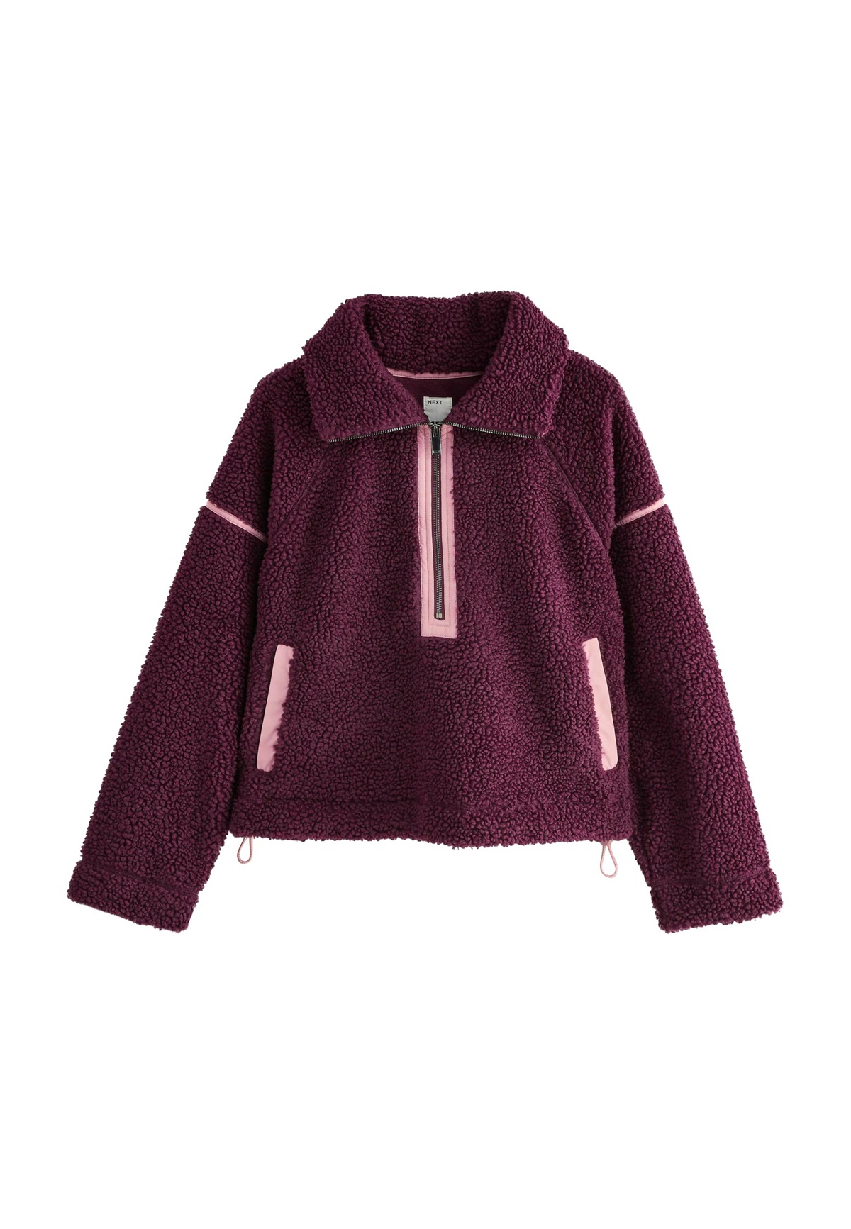 Next REGULAR FIT-BORG HALF ZIP - Fleecepullover - berry red/rot