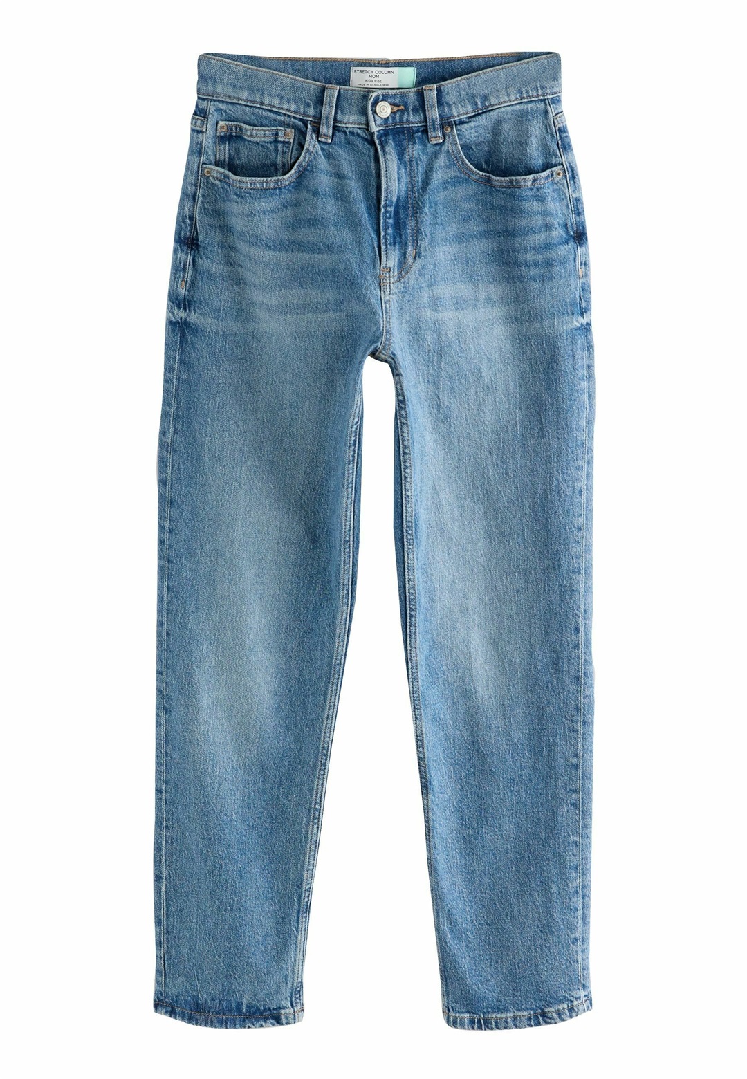 Next PETITE - COMFORT STRETCH COLUMN - Mom Jeans - mid blue denim/blau