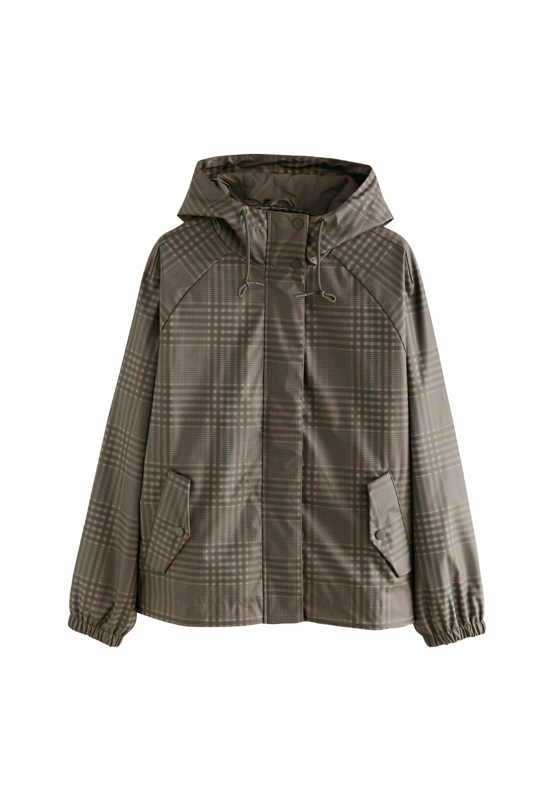 Next Regenjacke / wasserabweisende Jacke - brown check/braun