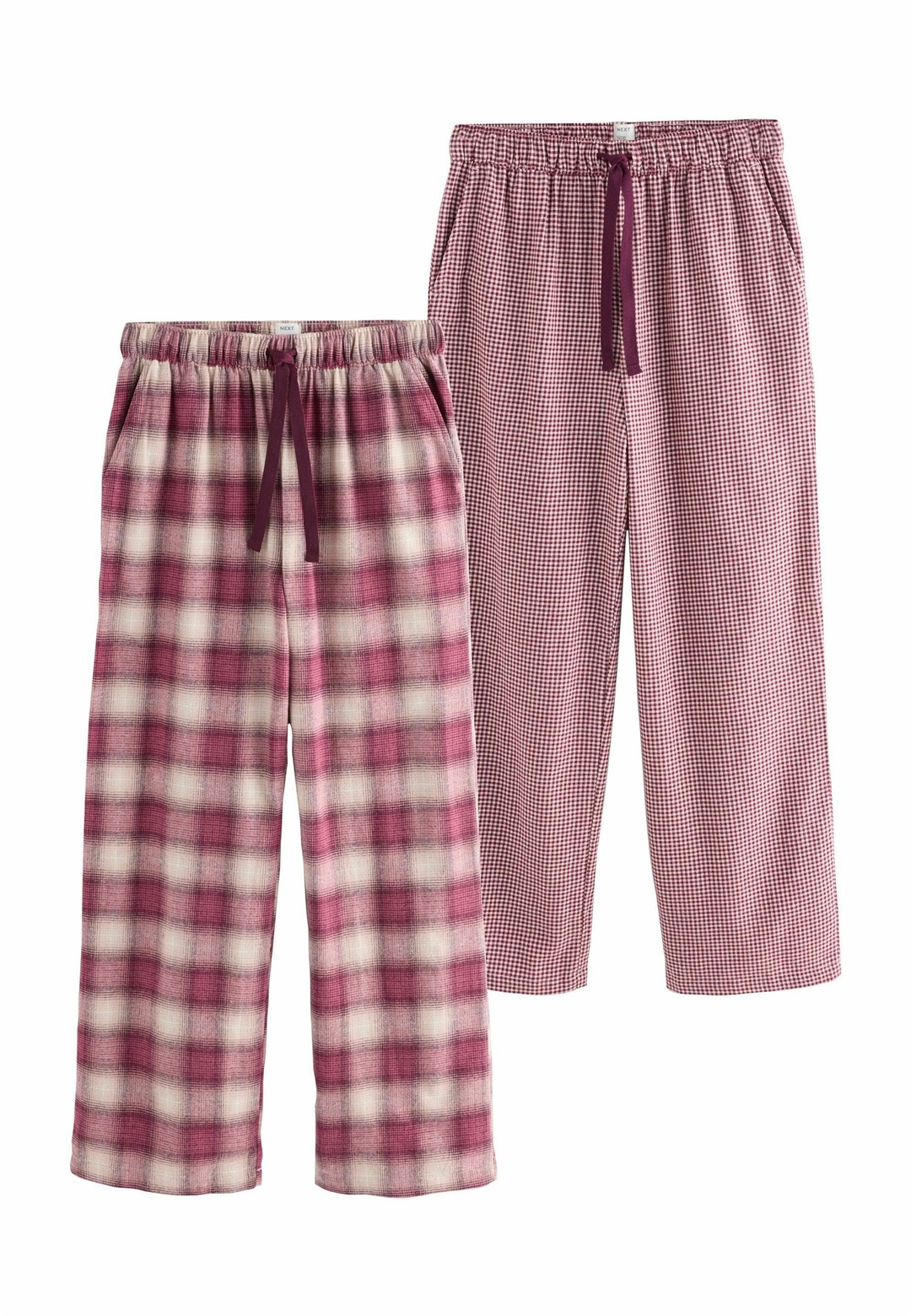 Next REGULAR FIT - 2 PACK - Nachtwäsche Hose - red check/rot