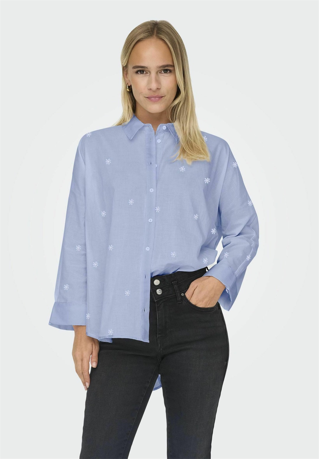 ONLY ONLNEW LINA GRACE NOOS - Hemdbluse - brunnera blue/hellblau