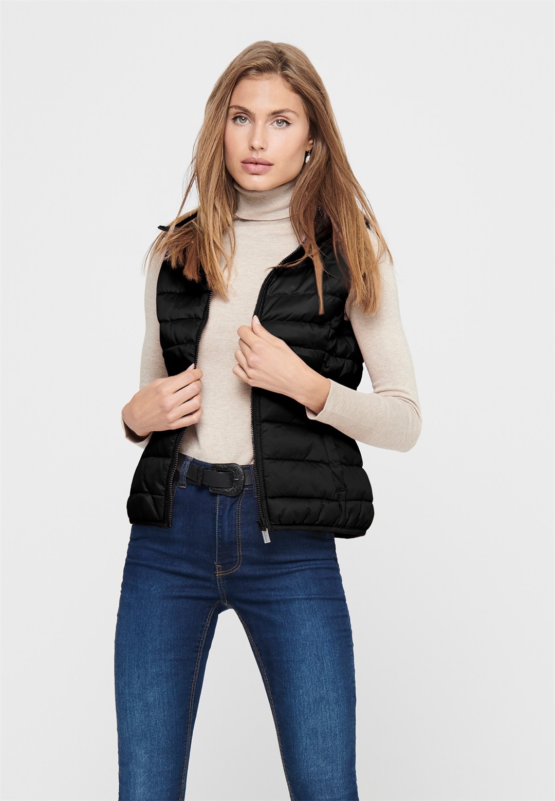 ONLY ONLNEWTAHOE HOOD - Weste - black/schwarz