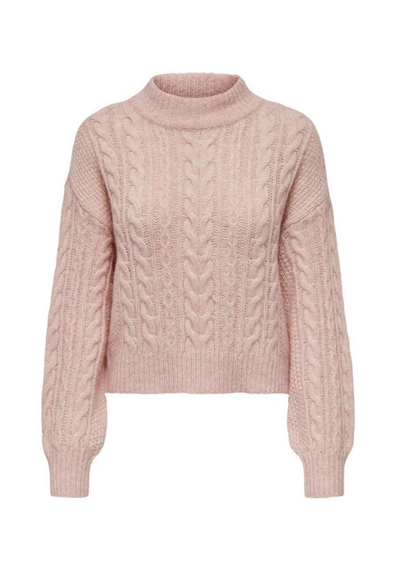 ONLY Strickpullover - rose/silberfarben