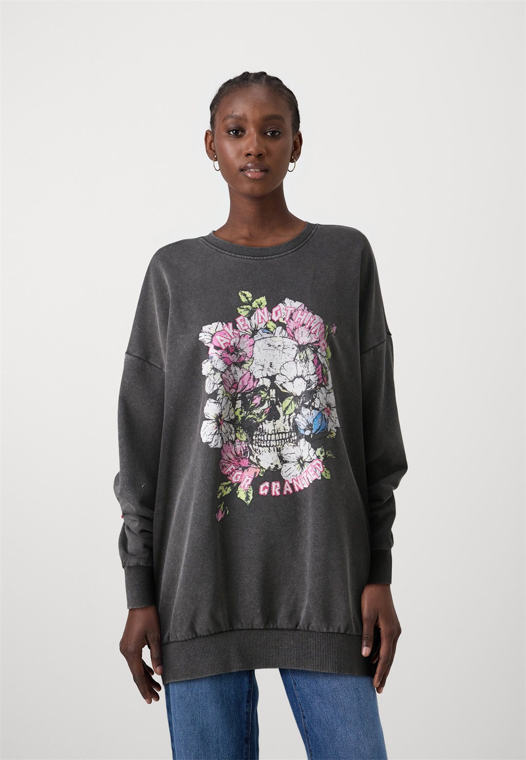 ONLY ONLLUCINDA AUTENTIC ONECK - Sweatshirt - black/schwarz
