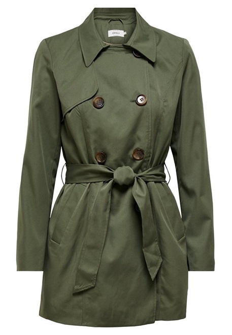 ONLY ONLVALERIE - Trenchcoat - dark green/dunkelgrün