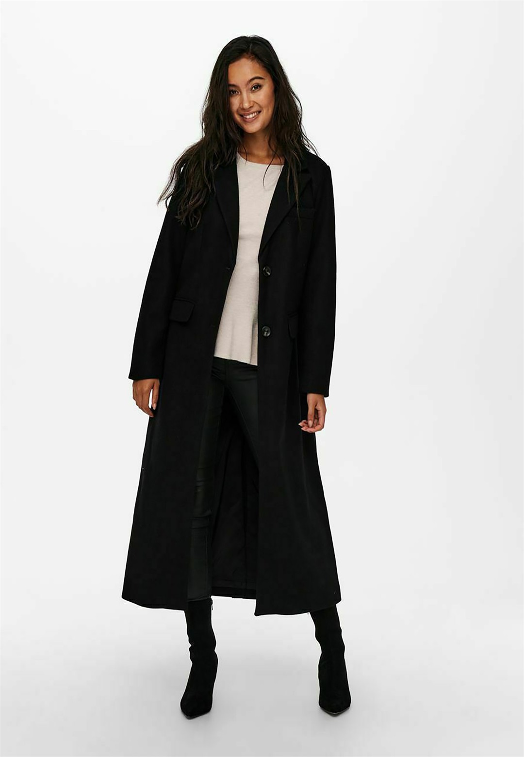 ONLY ONLEMMAX LONG COAT - Klassischer Mantel - black/schwarz