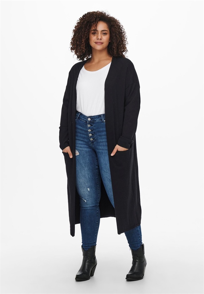 ONLY Carmakoma Strickjacke - schwarz-2/schwarz