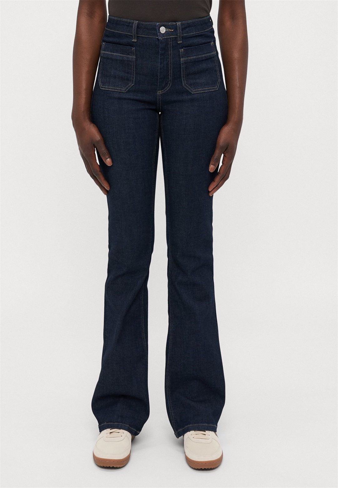 ONLY Tall ONLWAUW POCKET - Flared Jeans - dark blue denim/dark-blue denim