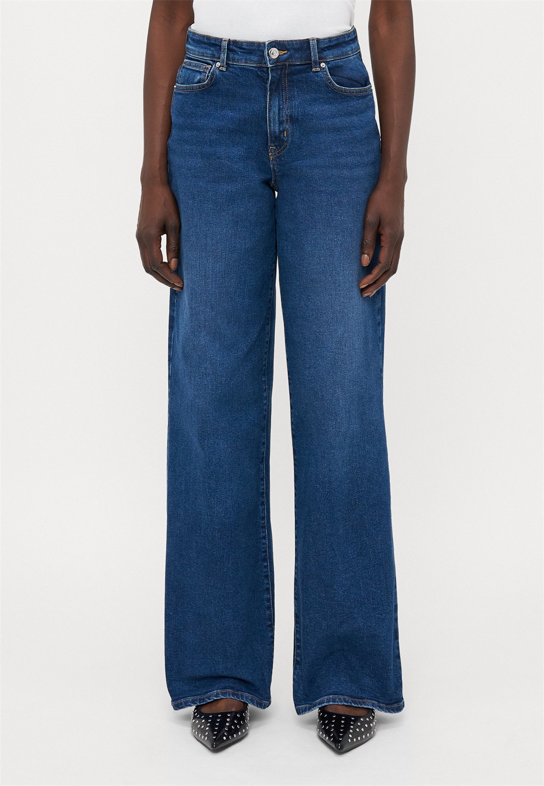 ONLY Tall ONLMADISON - Wide Leg - dark blue denim/dark-blue denim