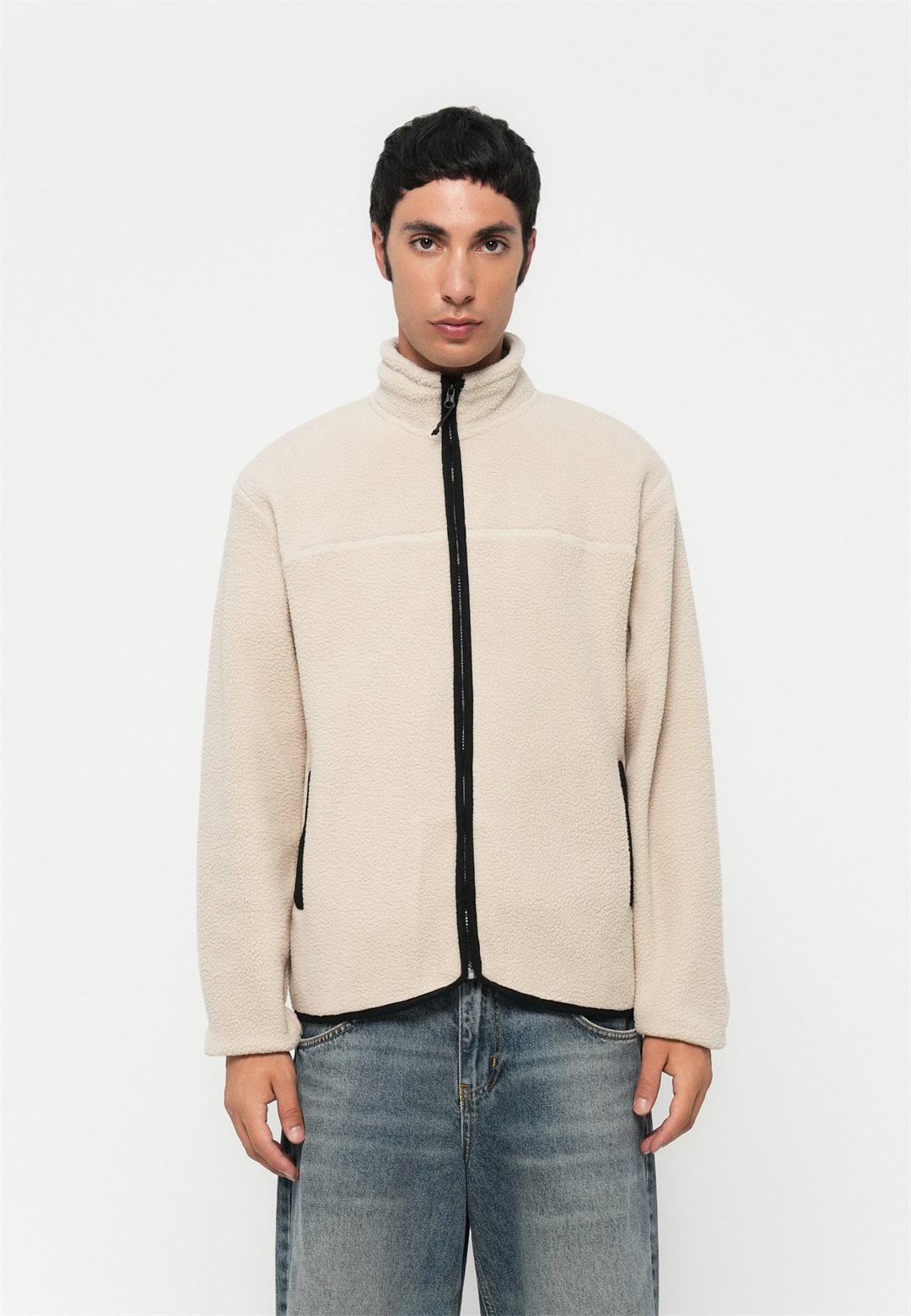Only & Sons ONSEMILIO FULL ZIP HIGH NECK UNISEX - Fleecejacke - beige Only & Sons ONSEMILIO FULL ZIP HIGH NECK UNISEX - Fleecejacke - beige