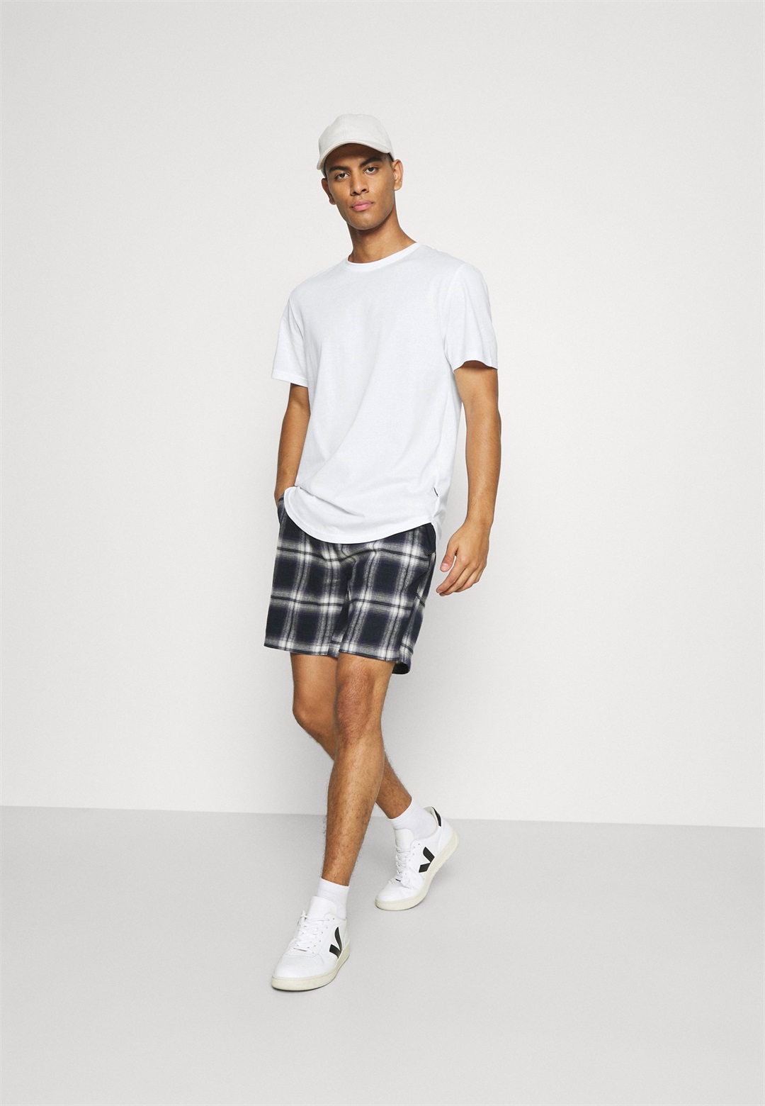 Only & Sons ONSMATT LONGY TEE 7 PACK - T-Shirt basic - white/weiß