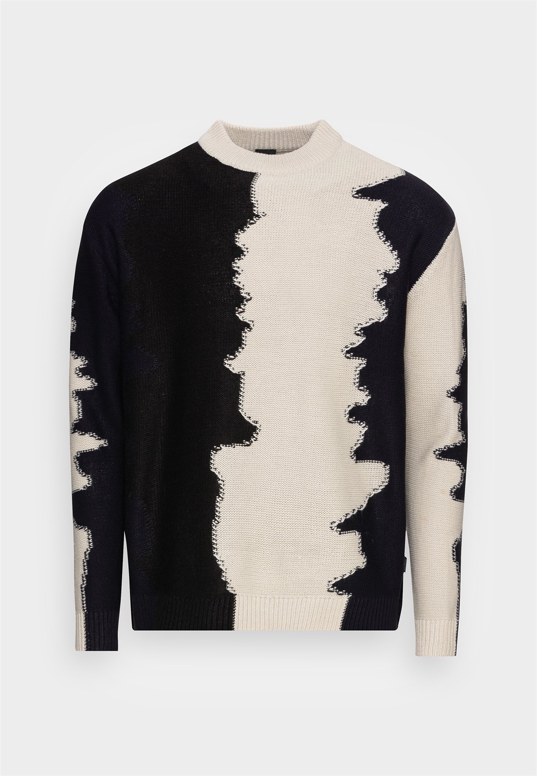 Only & Sons ONSEMIR INTARSIA MOCK - Strickpullover - silver/beige