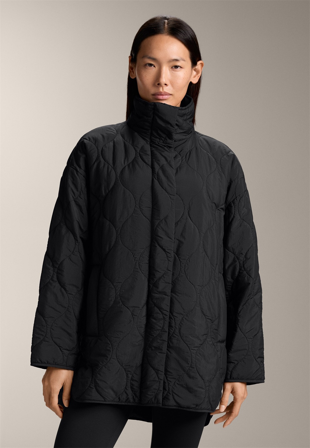 OYSHO LIGHTWEIGHT WATER-REPELLENT FELLEX AEROGEL PADDED OVERSIZE - Wintermantel - black/schwarz