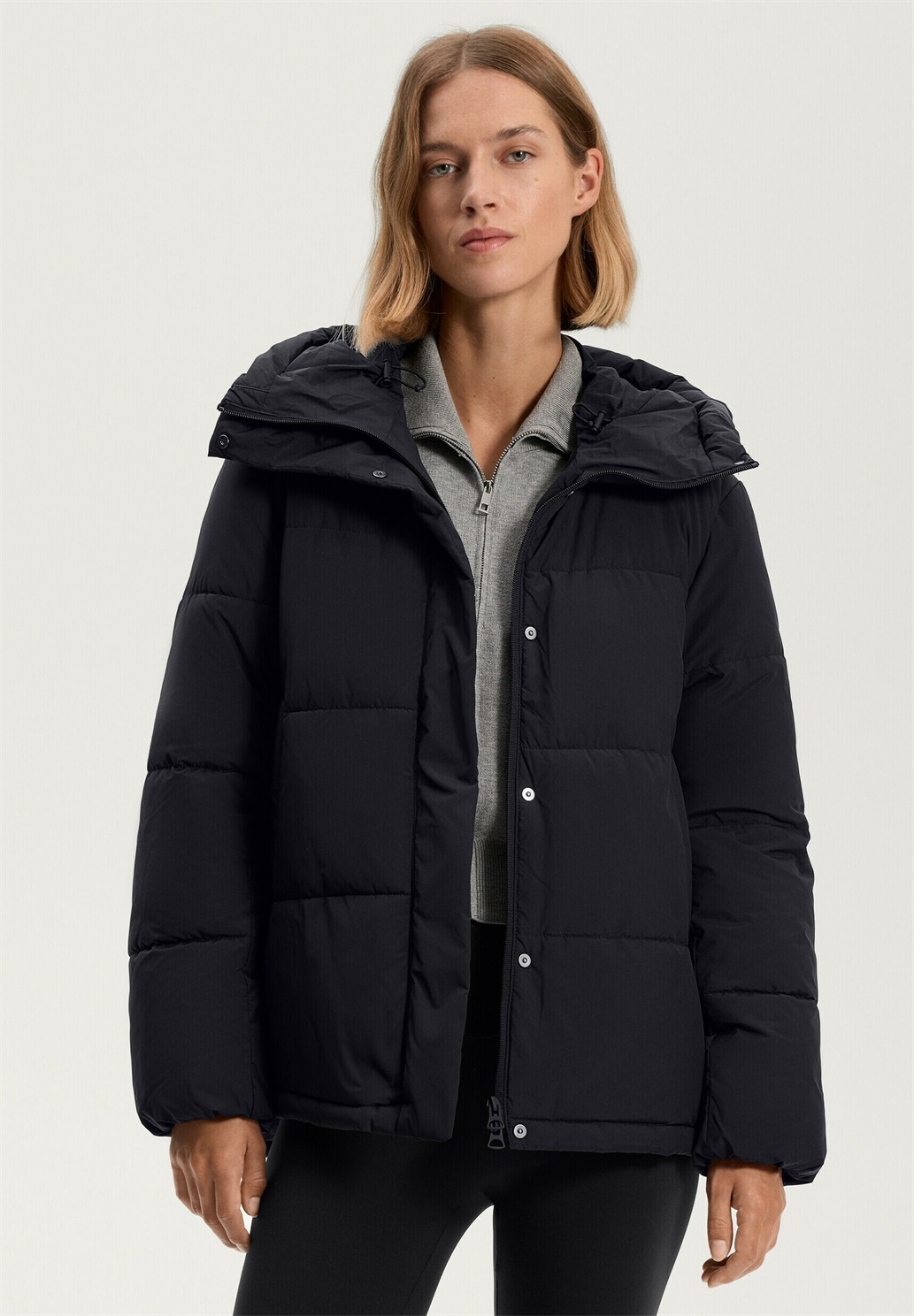 OYSHO PRIMALOFT WATER-REPELLENT PADDED - Wintermantel - black/schwarz
