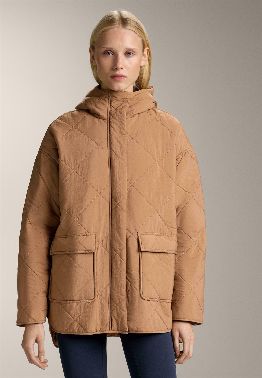 OYSHO Wintermantel - mottled brown/braun meliert
