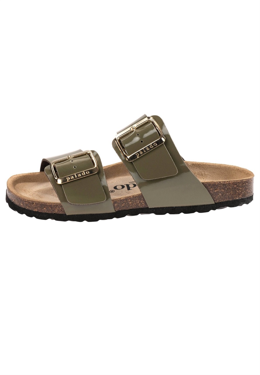 Palado SAMOS EGS - Pantolette flach - khaki lack/grün