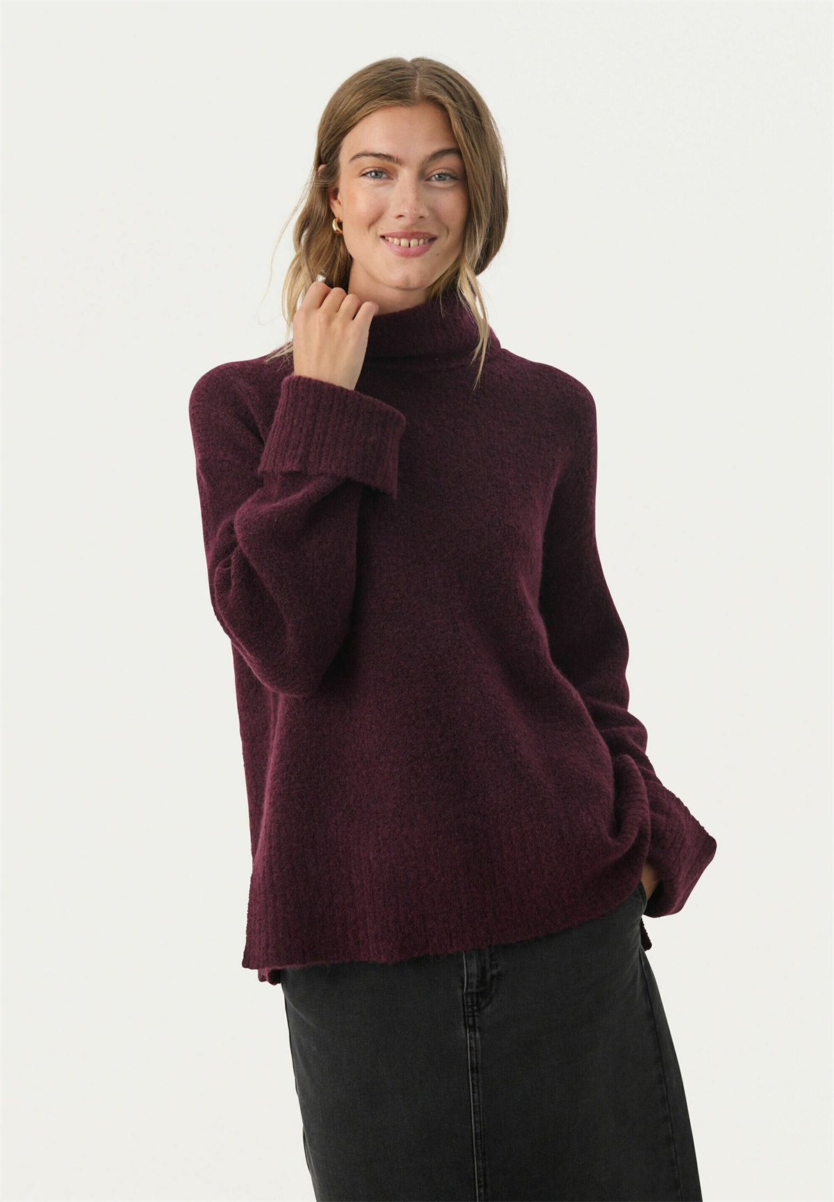 Part Two LEAHS - Strickpullover - winetasting/bordeaux