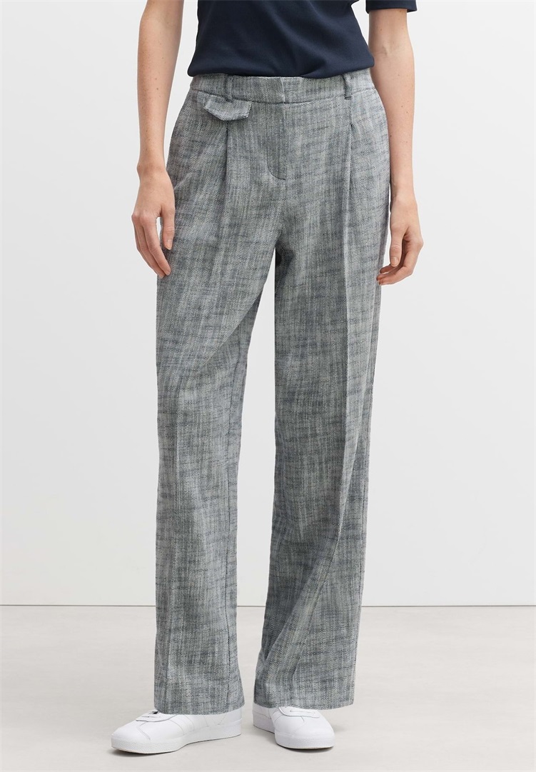 OPUS MERJA - Stoffhose - coal blue/blau