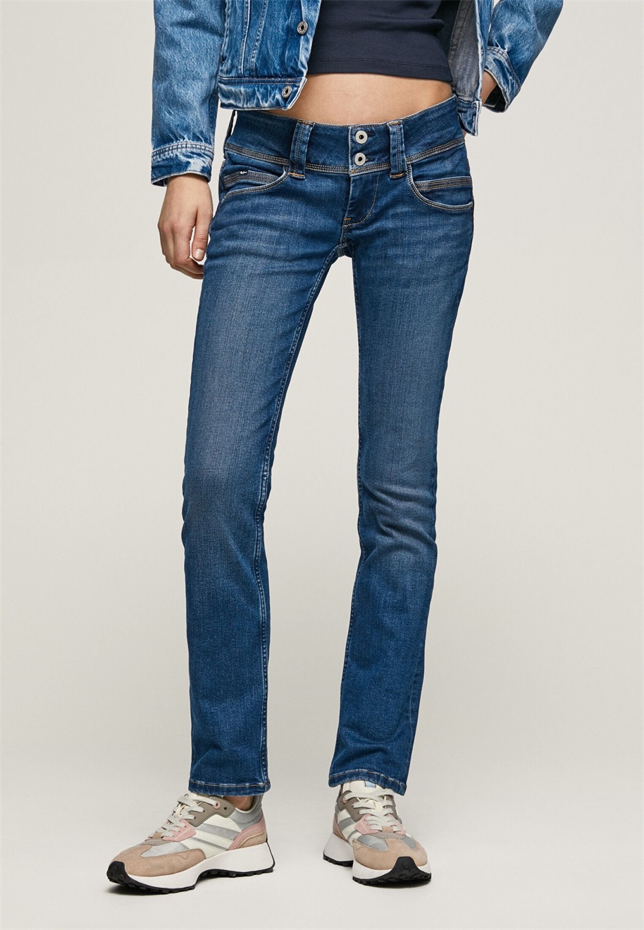 Pepe Jeans VENUS - Jeans Straight Leg - denim/blue denim
