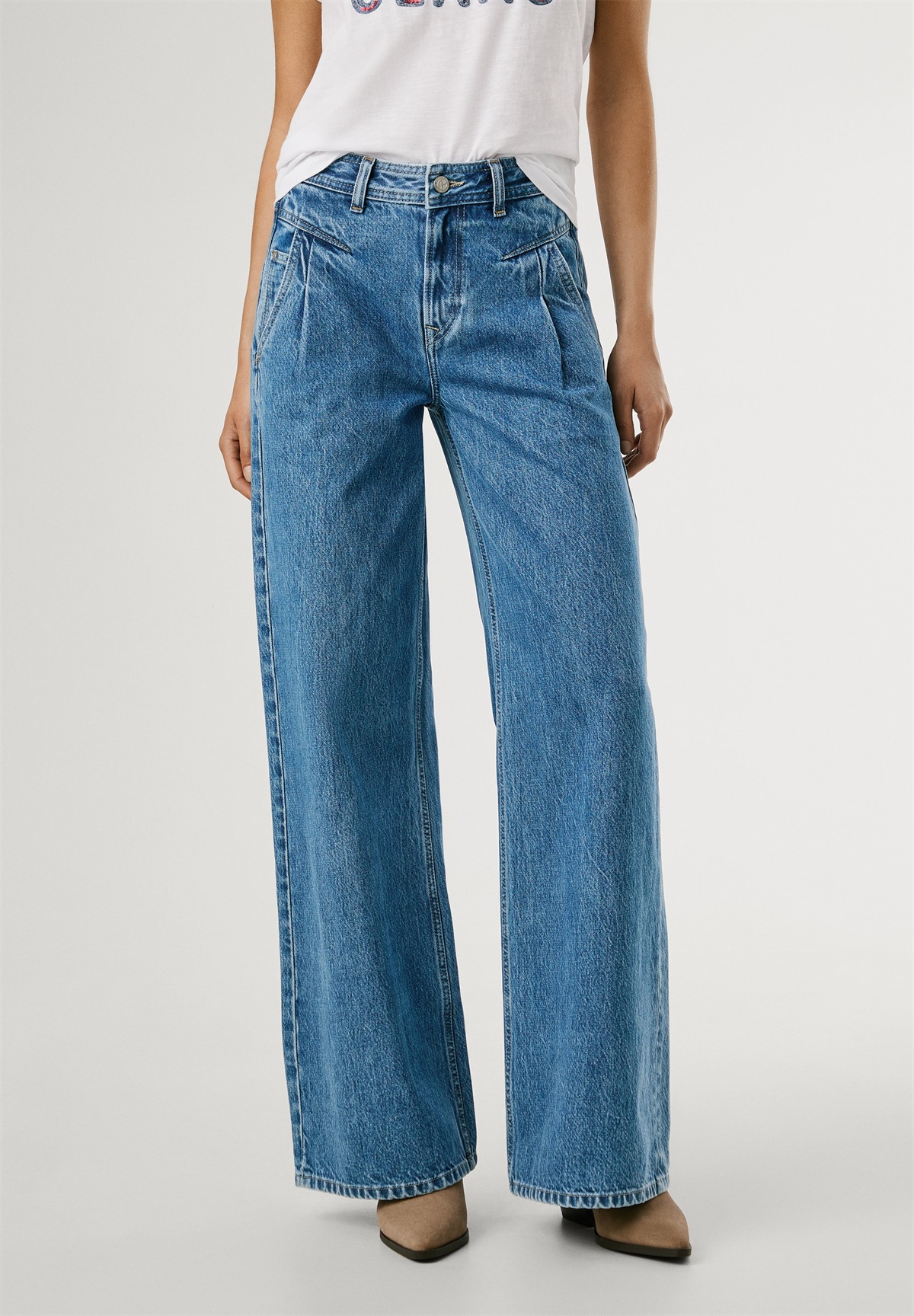 Pepe Jeans WIDE ARCHIVE - Wide Leg - denim/blue denim