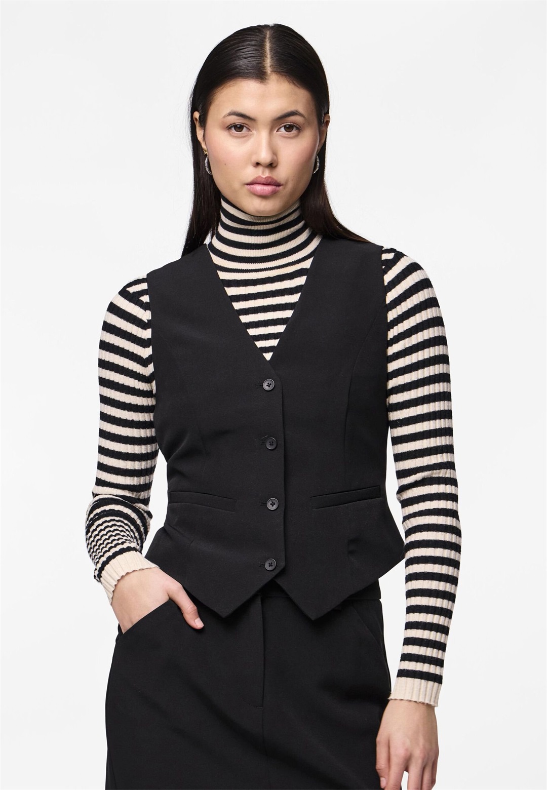Pieces PCBOZZY - Weste - black/schwarz