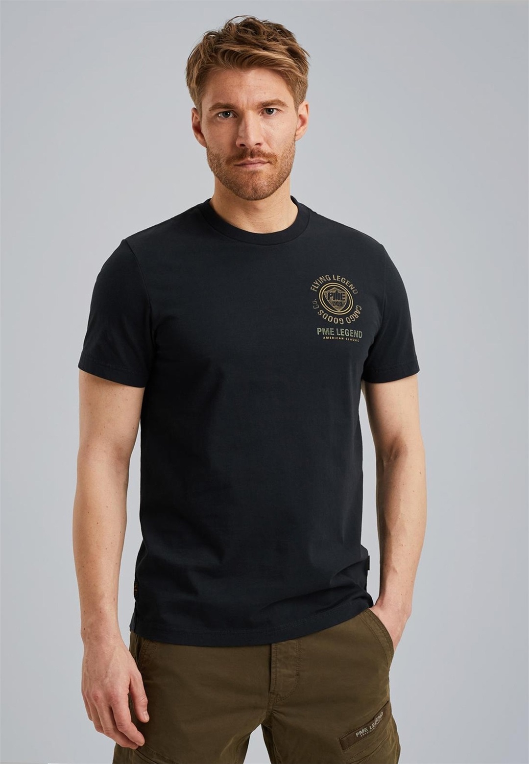 PME Legend T-Shirt print - salute/blau