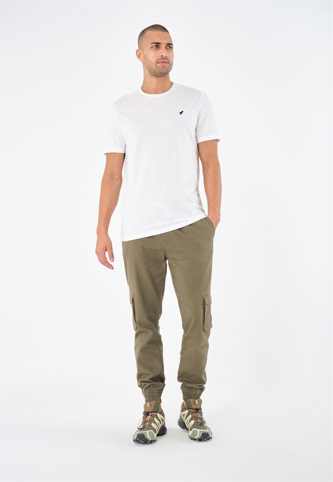 Pier One UNISEX 5 PACK - T-Shirt basic - white/brown/dark blue/weiß