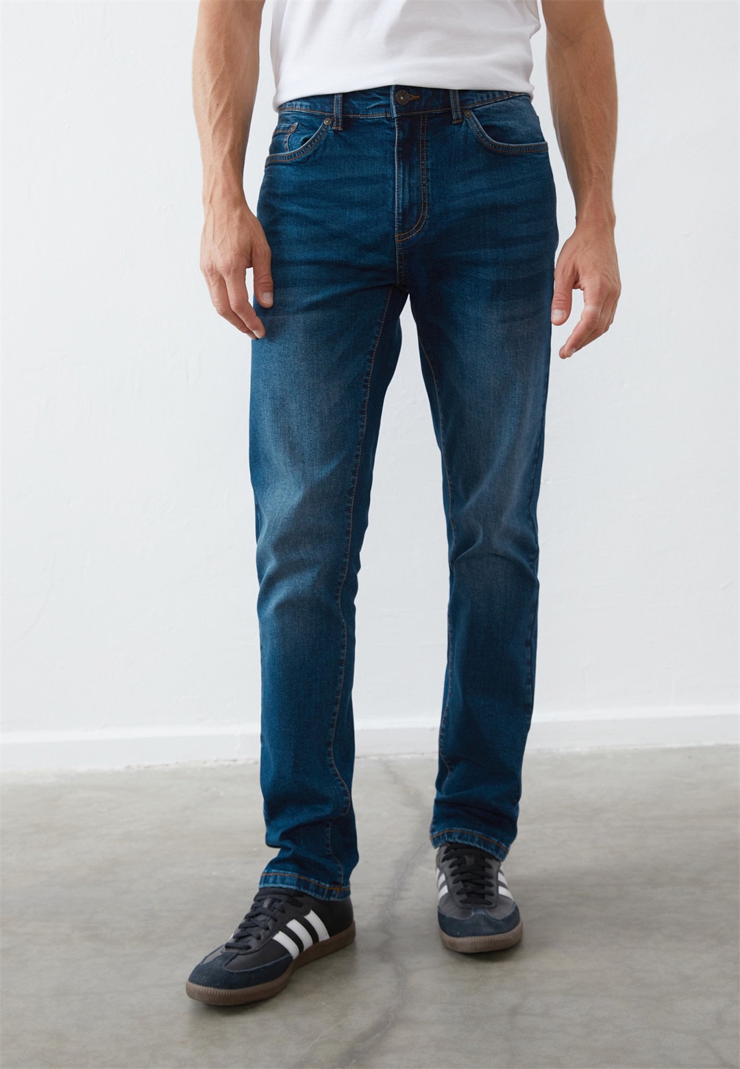 Pier One Jeans Straight Leg - dark blue denim/dark-blue denim
