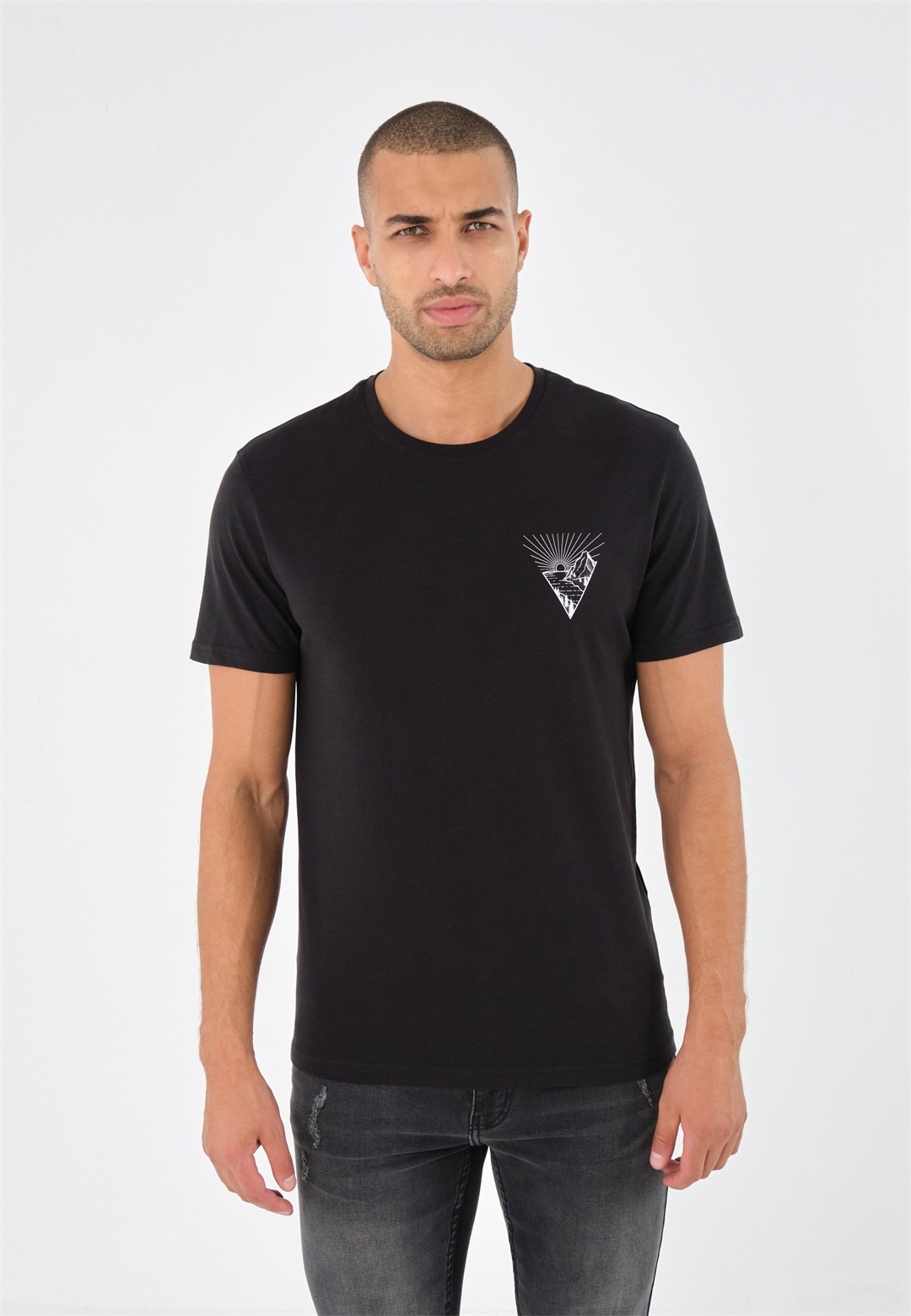 Pier One T-Shirt print - black/schwarz