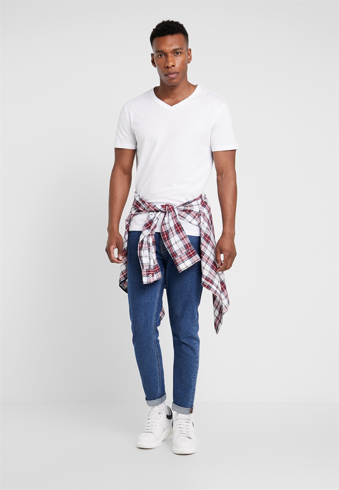 Pier One 5 PACK - T-Shirt basic - white/weiß