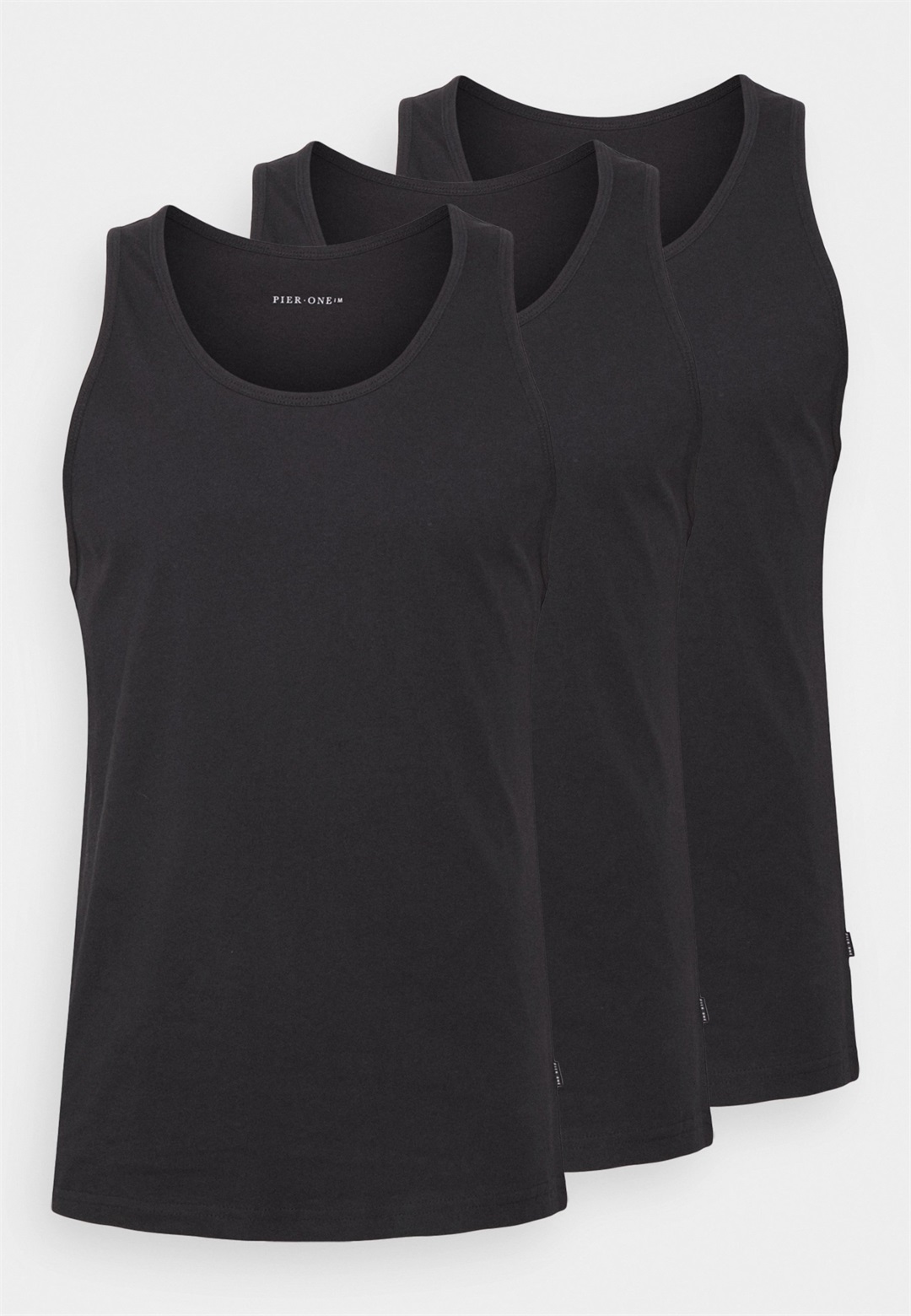 Pier One 3 PACK - Top - black/schwarz