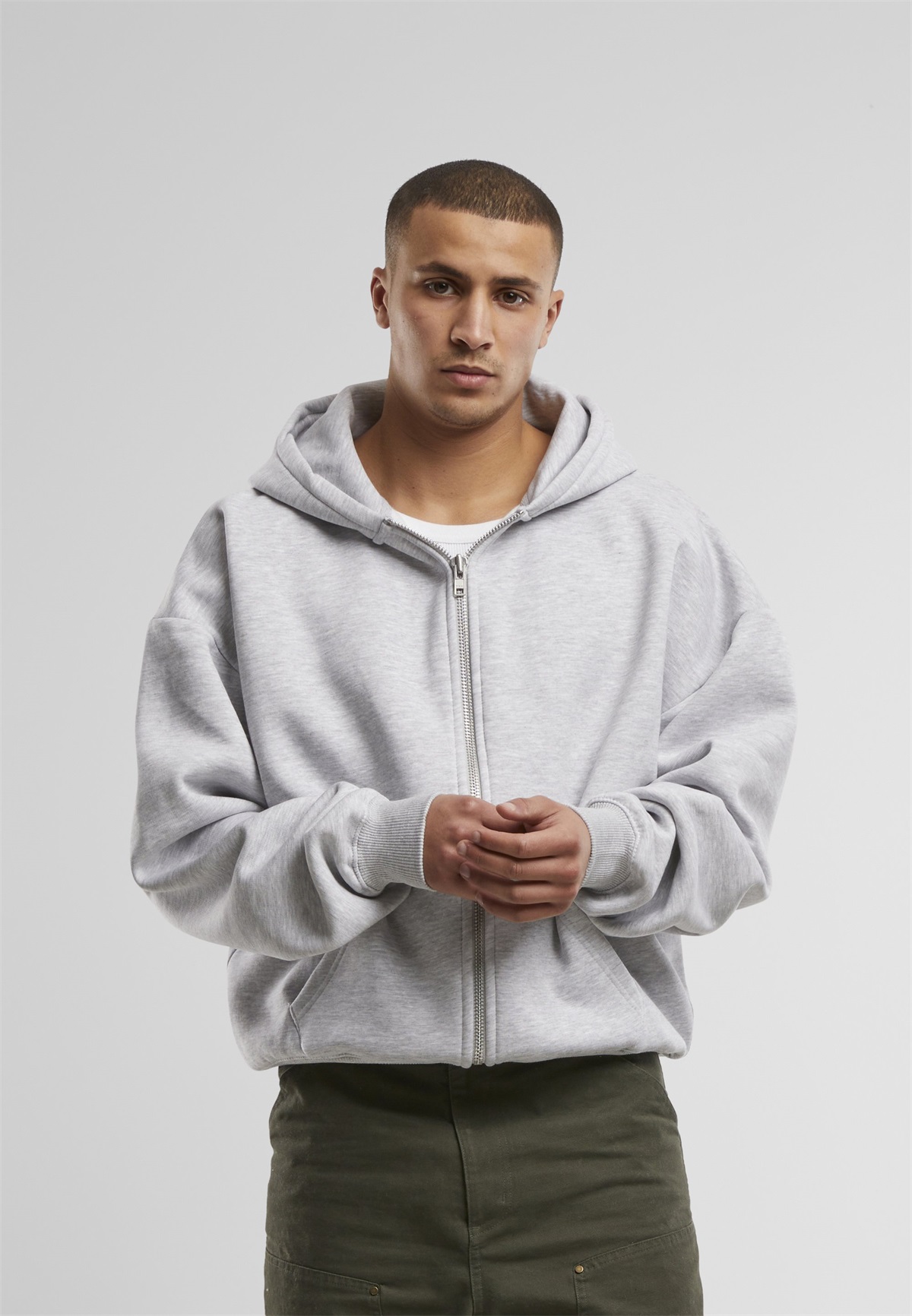 PROHIBITED Sweatjacke - grey melange/grau-meliert