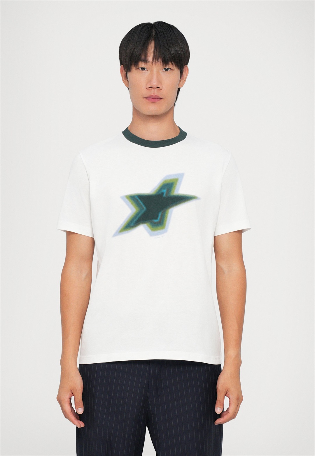 PS Paul Smith MEN STAR - T-Shirt print - white/weiß