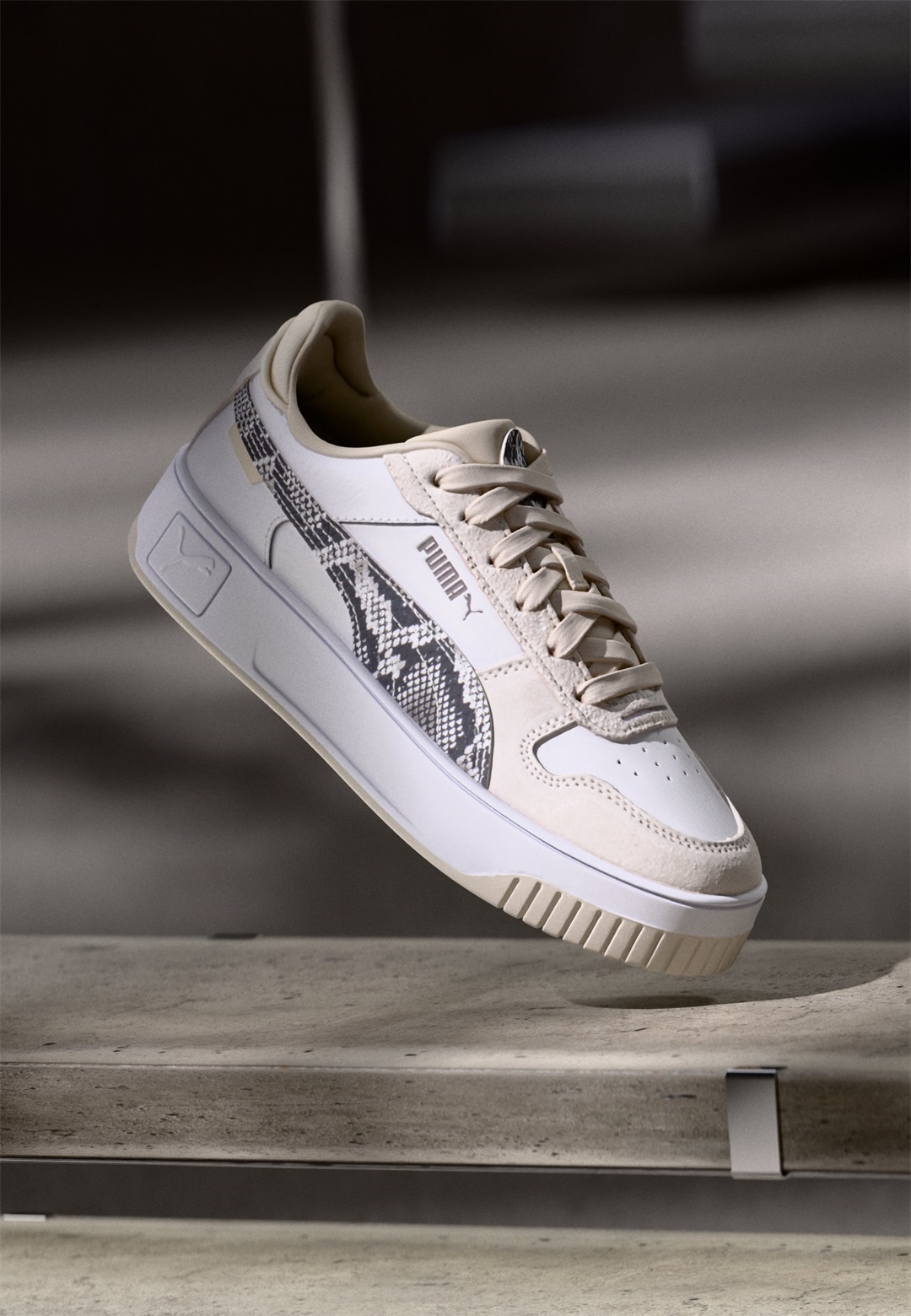 Puma CARINA STREET SNAKE CHIC - Sneaker low - white/alpine snow/weiß